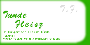 tunde fleisz business card