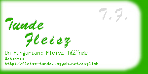 tunde fleisz business card